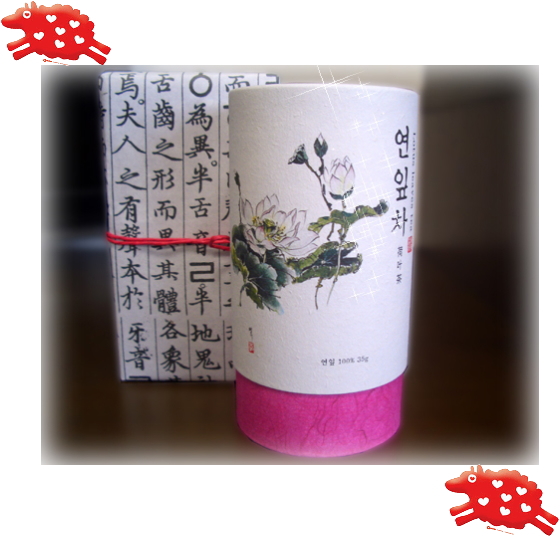2015蓮の葉のお茶とキャラクター羊ラブラム