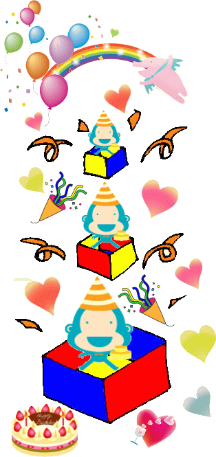 QMONキャラクターモンキー☆スターhappy birthday