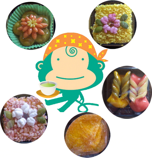 キャラクターモンキースターと韓国伝統菓子