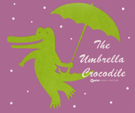 メモパッド表側・キャラクターワニのumbrella crocodile