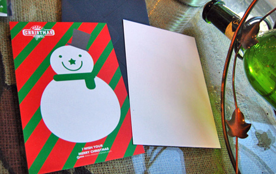 クリスマスカード・キャラクターmerry snowman